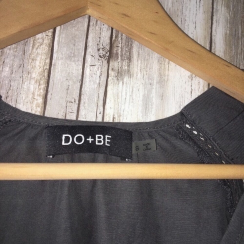 Do+Be Grey Open Shoulder Blouse - Picture 4 of 5